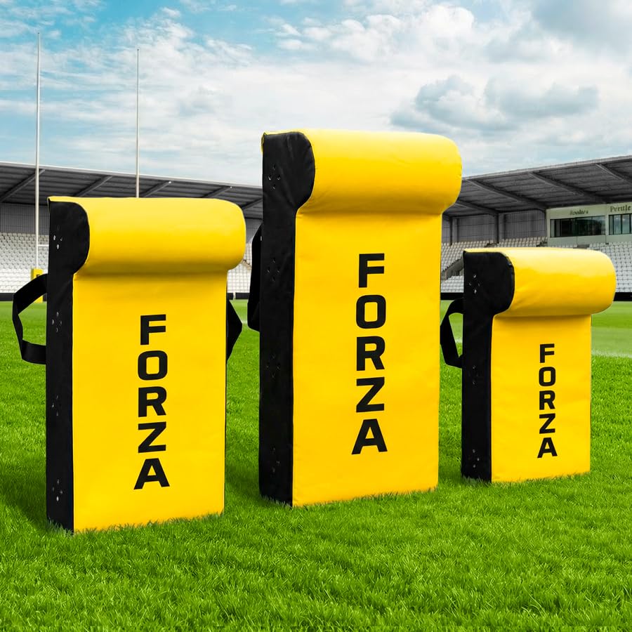 FORZA Bouclier de Percussion de Rugby avec Renfort Supérieur | Bouclier de Plaquage Résistant | Housse Imperméable et Coutures Renforcées – Junior, Jeunes et...