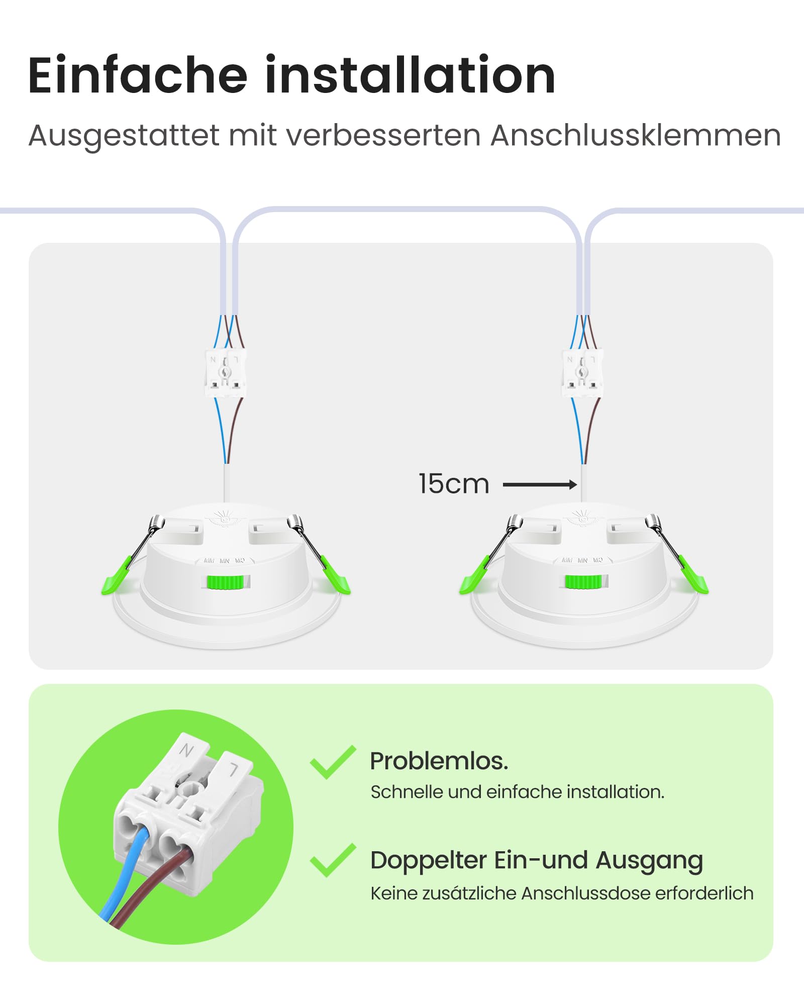 ALUSSO LED Einbaustrahler 230V 68mm Dimmbar, 4W LED Spot Ultra Flach 310LM, IP44 Bad Einbauleuchten, Warmweiß 3000K Neutralweiß 4000K Kaltweiß 6500K Deckenspots für Badezimmer Wohnzimmer, 6er Set
