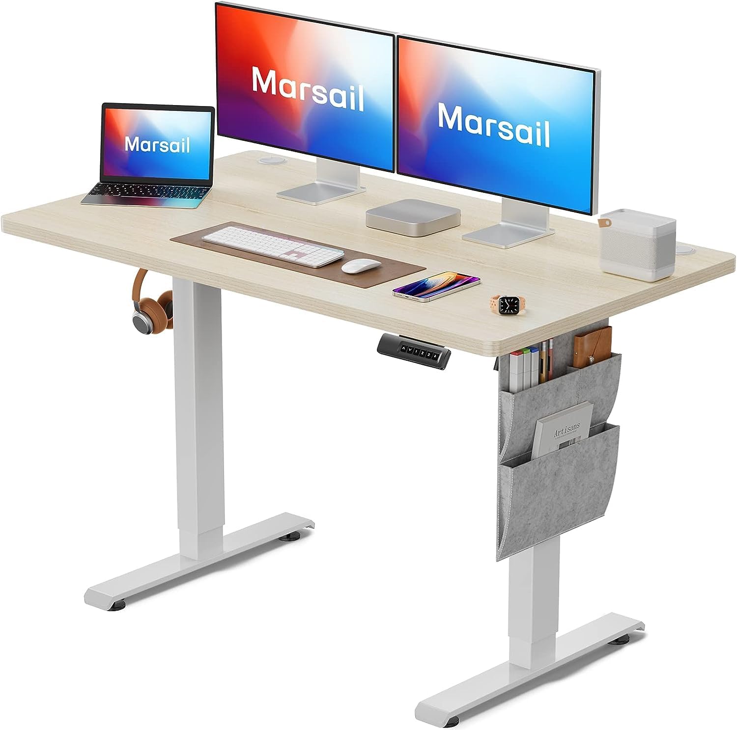 Marsail Height Adjustable Desk, Electric HeightAdjustable Desk with