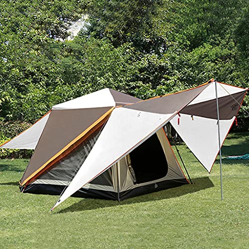 Carpa de camping YXCKG para 3-5 personas blanca café
