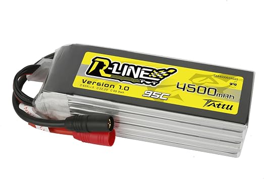 TATTU R-Line 4500mAh 6S 95C Lipo Battery Pack with AS150 Plug