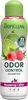 TropiClean Deodorizing Dog Shampoo, Raspberry Lime Scent, 20oz | Powerful Odor Control | Long-Lasting Raspberry Lime Scent | Puppy & Cat Safe | Made in USA