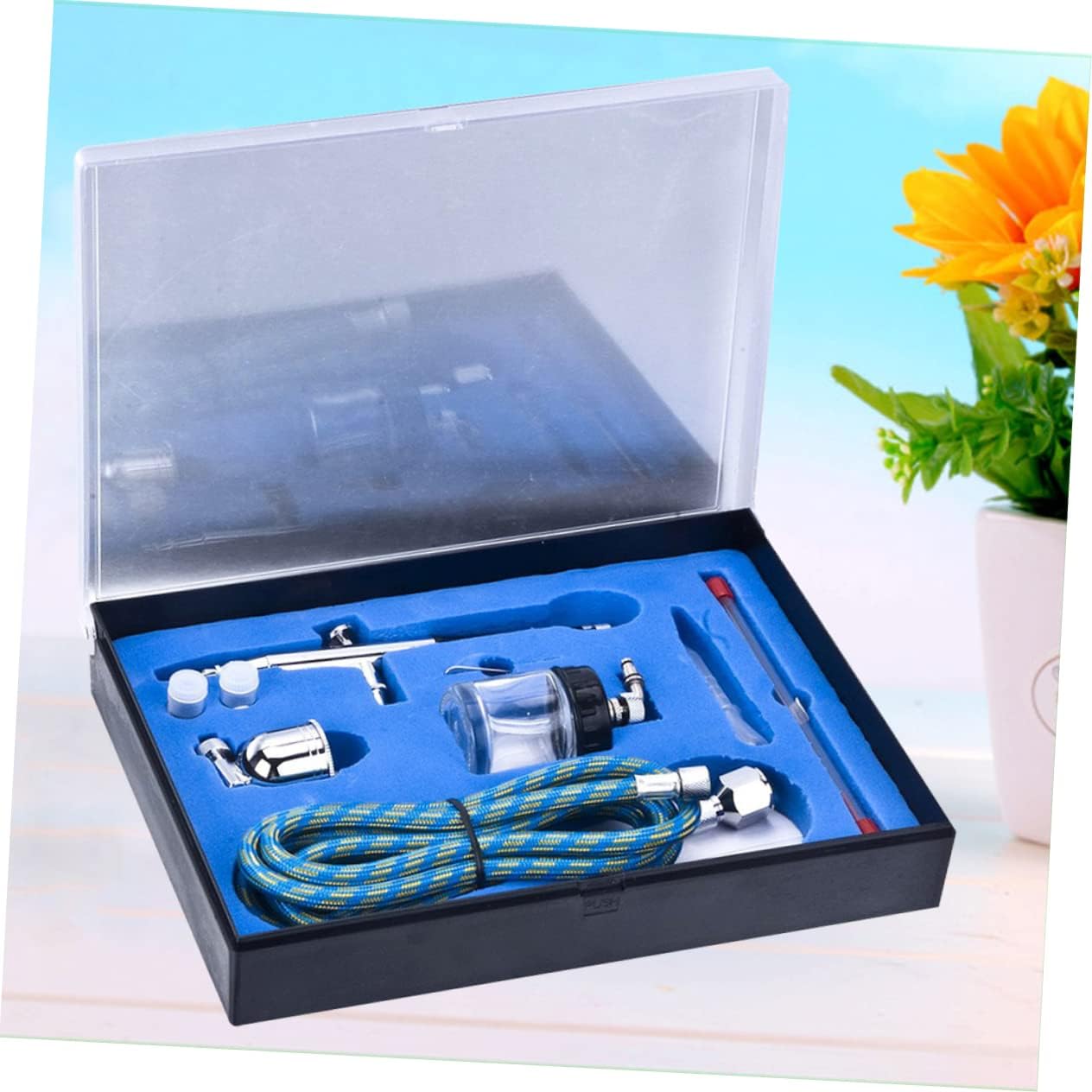 GLSTOY Professional 134k Airbrush Set Includes Compressor Paints and Tools for Cake