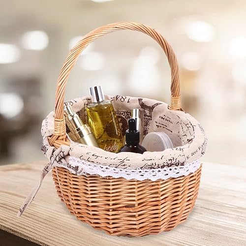 Miniatura 7 de Cesta de macramé de mimbre para picnic, cesta de pícnic de campo, cesta de Pascua, cesta de vino, cesta de caramelo, cesta de frutas, caja de regalo