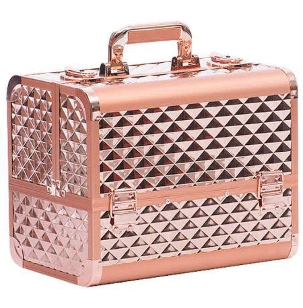 Adson Professional Beauty Makeup Cosmetic Vanity Case (Diamond Cut Smoke Rose Gold) - Review, Price and Buying Guide