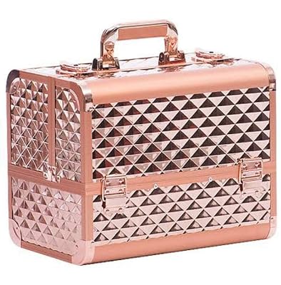 Adson Professional Makeup Box Cosmetics Case Jewelry Organiser Vanity Make Up Storage Box Beauty Train Case Lockable wit