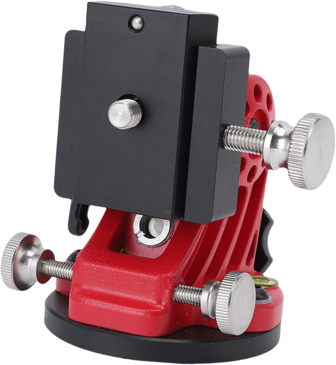 fosa Latitude Adjustment Base for Adults Astronomy, Telescope Tripod 3/8 Inch 0-90 Degree Adjustable Equatorial Mount, Equatorial Wedge Telescope Mount Latitude Base (Black Red)