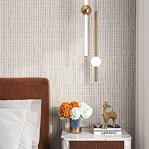 Papier peint repositionnable gris texturé lin pour rénover des murs abîmés - 6