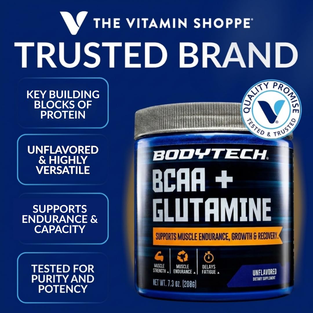 BodyTech BCAA + Glutamine Powder, Unflavored, 7.3 Oz, 30 Servings — Amazon image 2