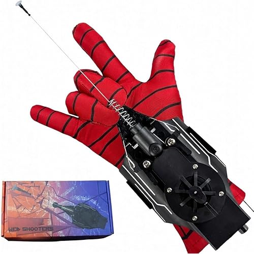HNCSFW Spider Silk Launcher for Kids,Web Shooters- USB Type c Charging, Launch Distance 8ft - Can Grab Small Objects-Variety of Play Modes ((Black))