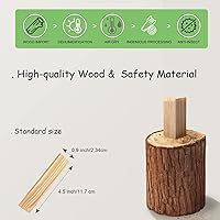 Vista 6 de ICEKO KN Juego de 100 piezas de bloques de construcción clásicos de madera, juguetes de construcción STEM sólidos para niños, juguetes Montessori