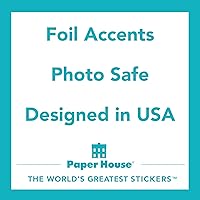 Vista 3 de Paper House Productions Juego de 3 láminas de calcomanías con efecto esmaltado brillante para manualidades, álbumes de recortes y coleccionismo