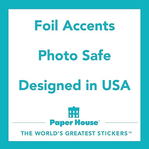Miniatura 4 de Paper House Productions Juego de 3 láminas de calcomanías con efecto esmaltado brillante para manualidades, álbumes de recortes y coleccionismo,