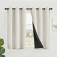 Vista 113 de SimpleHome - Cortinas opacas 100% para recámara, cortinas de ventana con ojales beige, con aislamiento térmico, cortinas de oscurecimiento