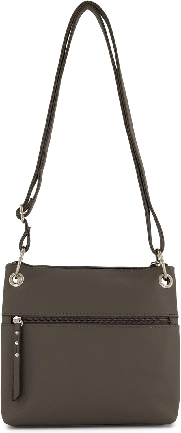 Rosetti Women's Bodhi Mini Crossbody Bag, Faux Leather Purse, Adjustable Strap, Smoke, One Size - Image 2