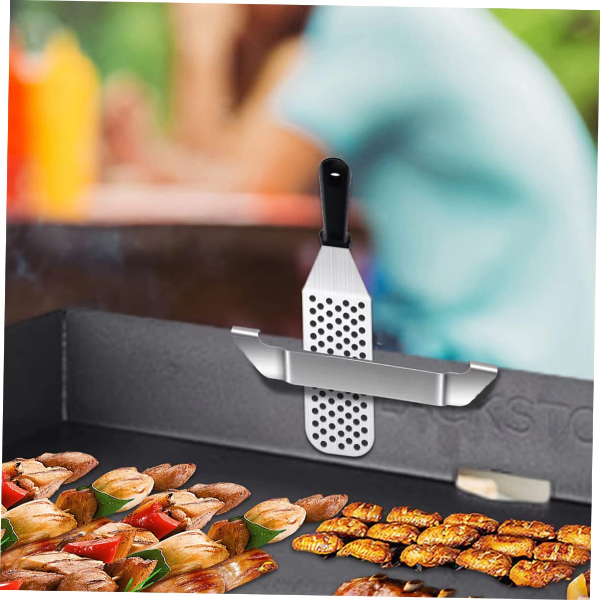 5 Pezzi Spatole da Barbecue Inossidabile Accessorio per Design Aggiornato con Ganci