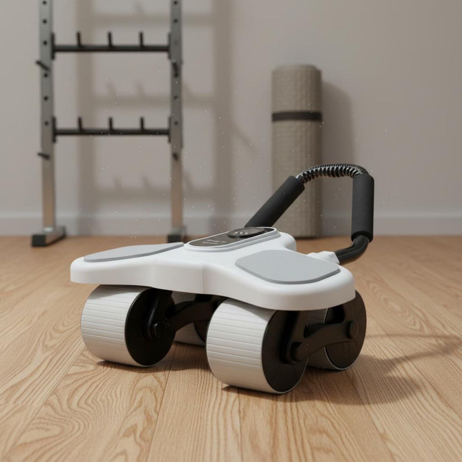 rockible Ruota Addominale con Supporto per Gomiti Roller Core Allenamento Controllato Meccanismo di Rientro Struttura Stabile Rivestimento in Schiuma Adatta