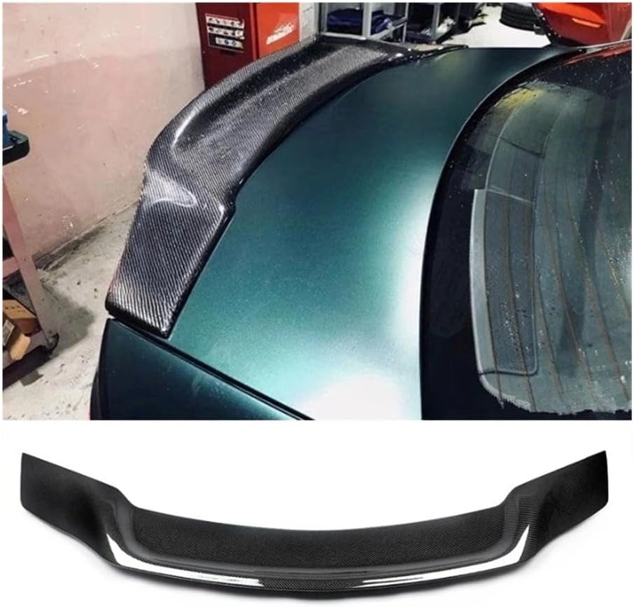 Carbon Fiber Look Rear Tail Wing Compatible with Mercedes Benz 2008-2014 W204 C63 RT Rear Trunk Spoiler Wing Car Styling Body Kit