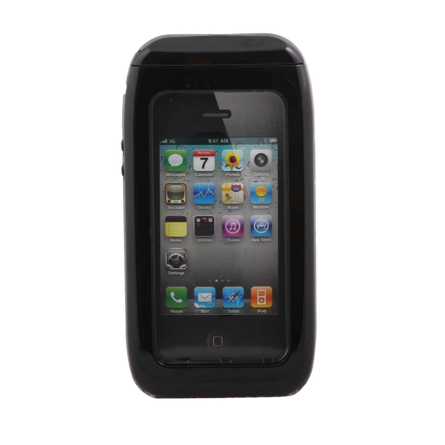 New Trident Wave II Waterproof Smartphone Case with FREE Floating Wrist Lanyard ($12.95 Value) and Free Neck Lanyard for Apple iPhone 4 and 4S - Also Fits Phones Measuring Up to 4.56 x 2.33 x .34 Inches (116mm x 59.2mm x 8.7 mm) (Black)