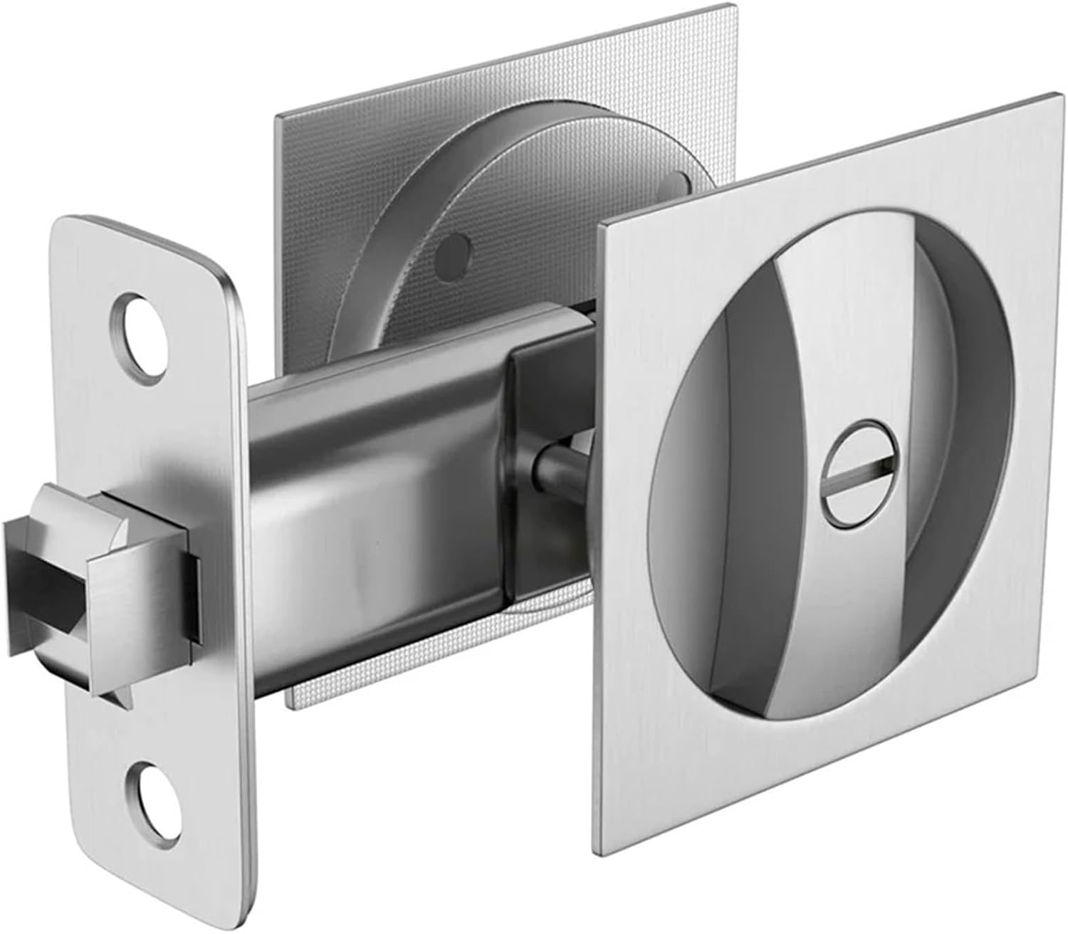 Bedroom Bathroom Pocket Door Lock Privacy Square Hardware Sliding Latch 1Pcs