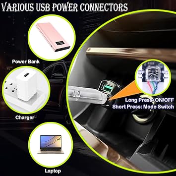 Car Devil Eye Lights,LED Window Devil Eye Lights,Dynamic Devil Eye Car Lights,Car Windscreen and Rear Window USB Plug Push Button Control Eye LED Lights