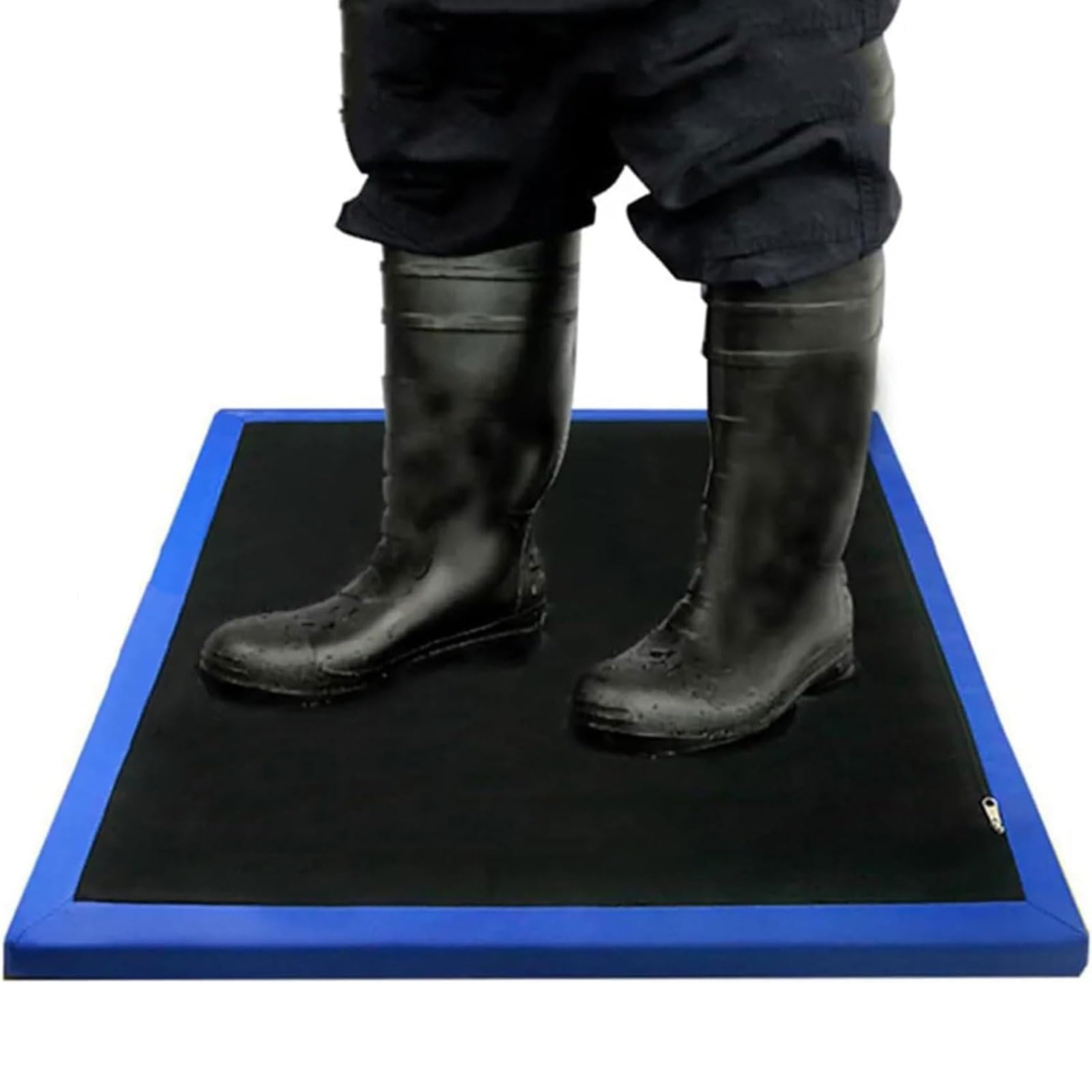 Alfombrilla desinfectante para zapatos que elimina la suciedad exterior en la entrada