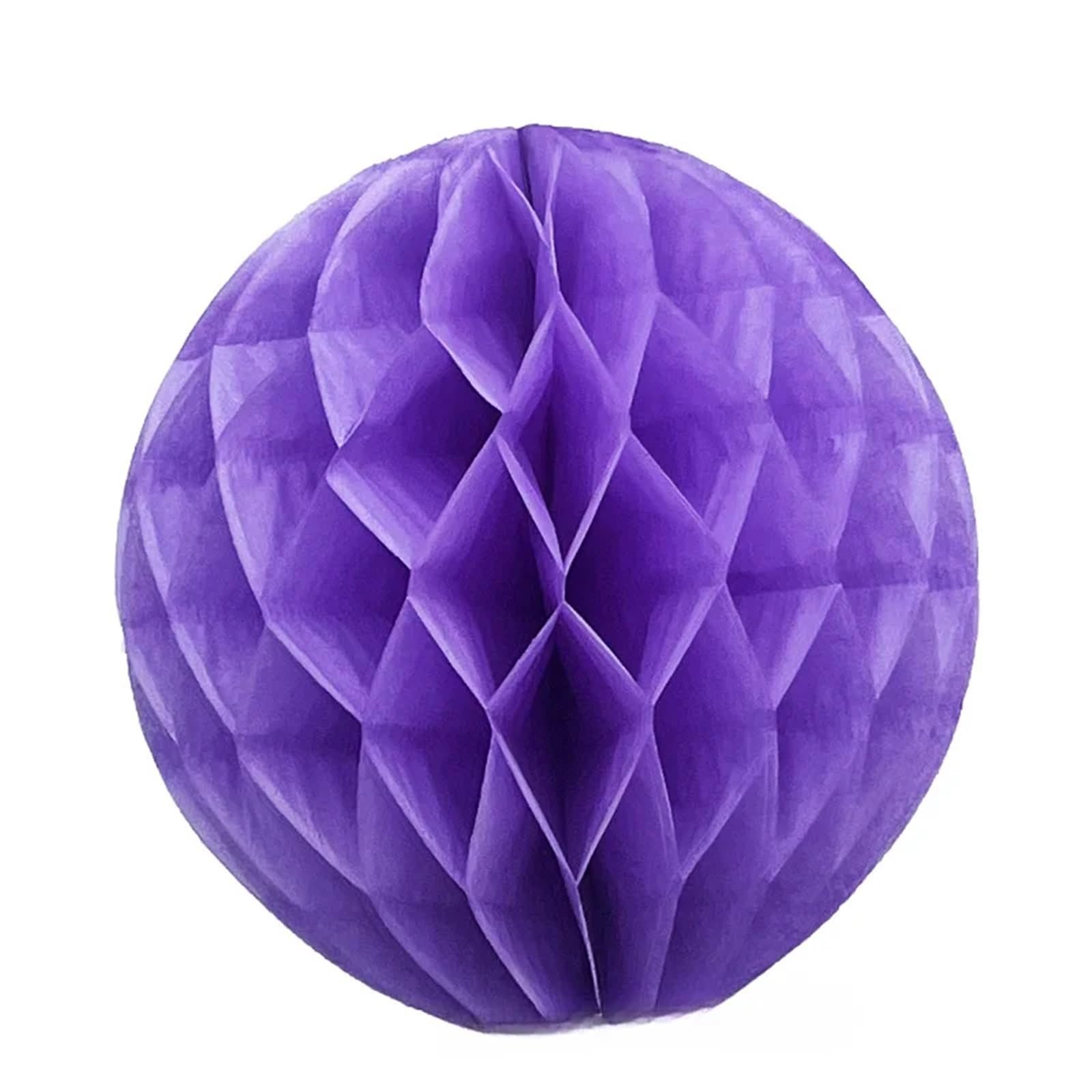 Paper Pompom 10Pcs Honeycomb Ball Wedding Room Column Background Decoration House(Light Purple,15CM)
