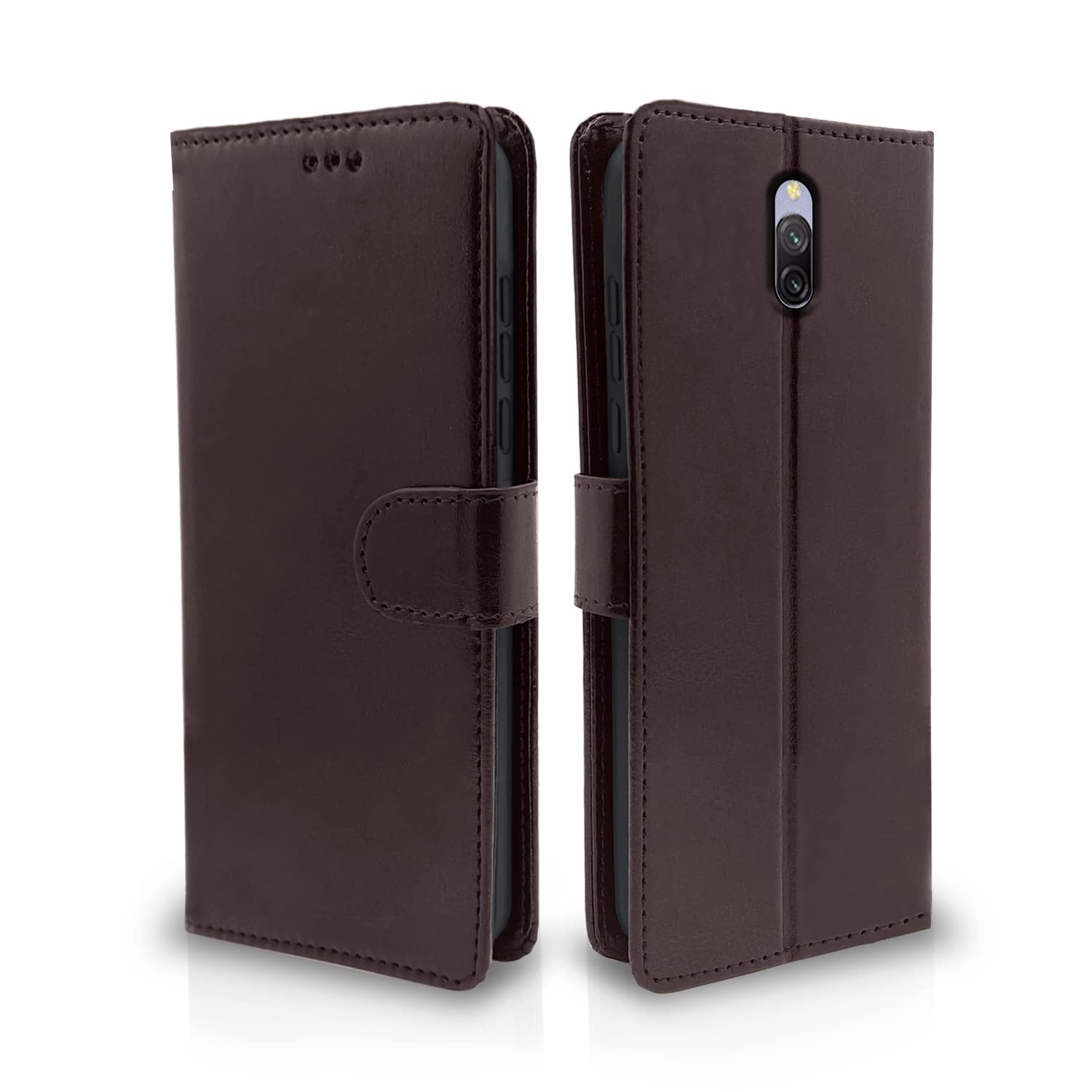 Pikkme Mi Redmi 8A Dual Flip Case Leather Finish | Inside TPU with Card Pockets | Wallet Stand and Shock Proof | Magnetic Closing | Complete Protection Flip Cover for Mi Redmi 8A Dual (Coffee) (B0BF98WC7R) Amazon Price History, Amazon Price Tracker