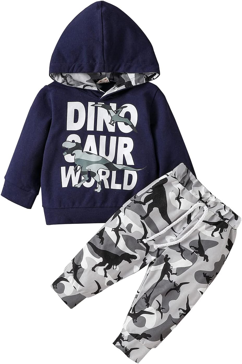 Baby Boy Clothes Toddler Long Sleeve Hoodie Dinosaur Sweatsuit Tops + Pants 2Pcs Tracksuit Outfits Sets 3-36 Months
