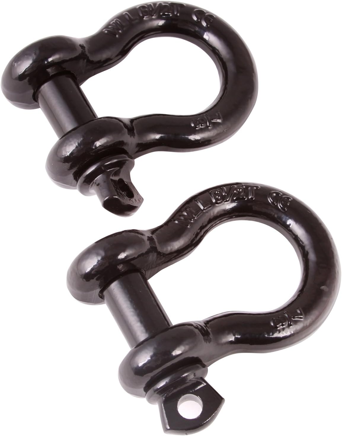 Rugged Ridge 11235.06 D-Ring Shackle Kit, 1 inch, Black, Steel, Pair, 7/8 Inch