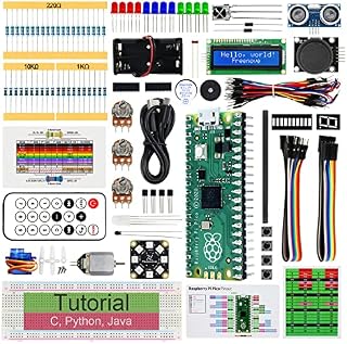 FREENOVE Super Starter Kit for Raspberry Pi Pico (Included) (Compatible with Arduino IDE), 513-Page Detailed Tutorial, 177 Items, 87 Projects, Python C Java Code