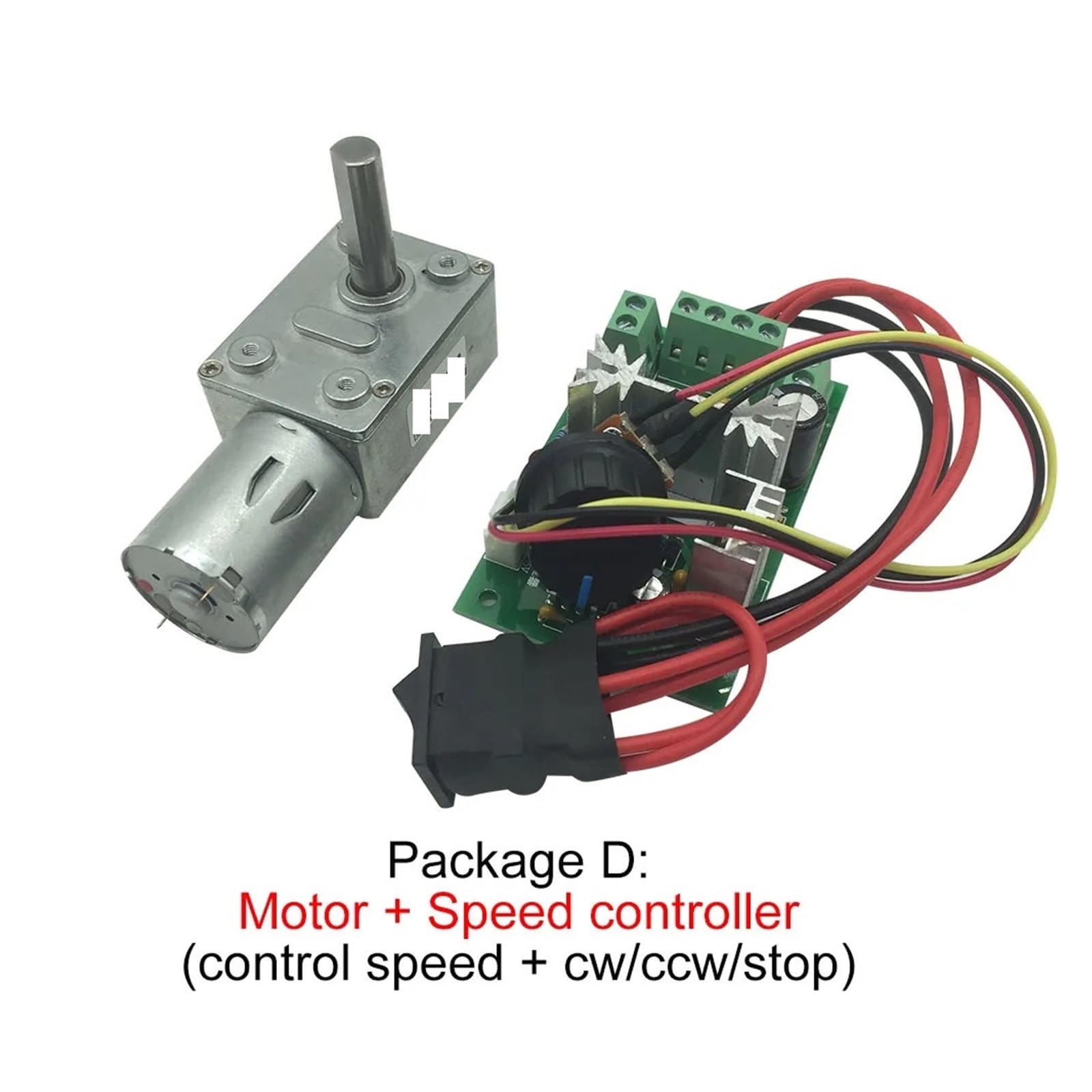 Moteurs réducteurs à vis sans Fin 24 V CC 8 mm D7, Longueur d'arbre 25 mm, Verrouillage Automatique inversé, Package JGY370 R 24 V 18 TR/Min