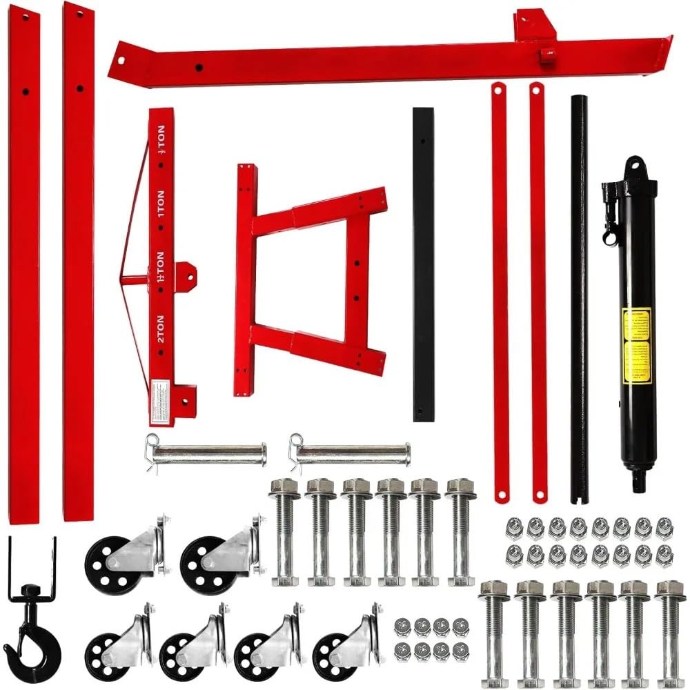 SDdPulse Herramienta de elevación de motor de 2 toneladas, 1,999.9 kg, resistente, plegable, recogedor de cerezas, elevación hidráulica de motor, grúa eléctrica