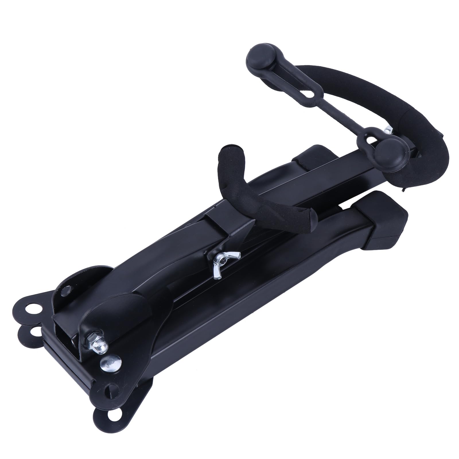 Montesy Portable Metal Tripod Base Saxophone Holder Rack Stand Adjusted Folding Saxophone Stand Tenors Saxophone Stand Portable Saxophone Stand, Black