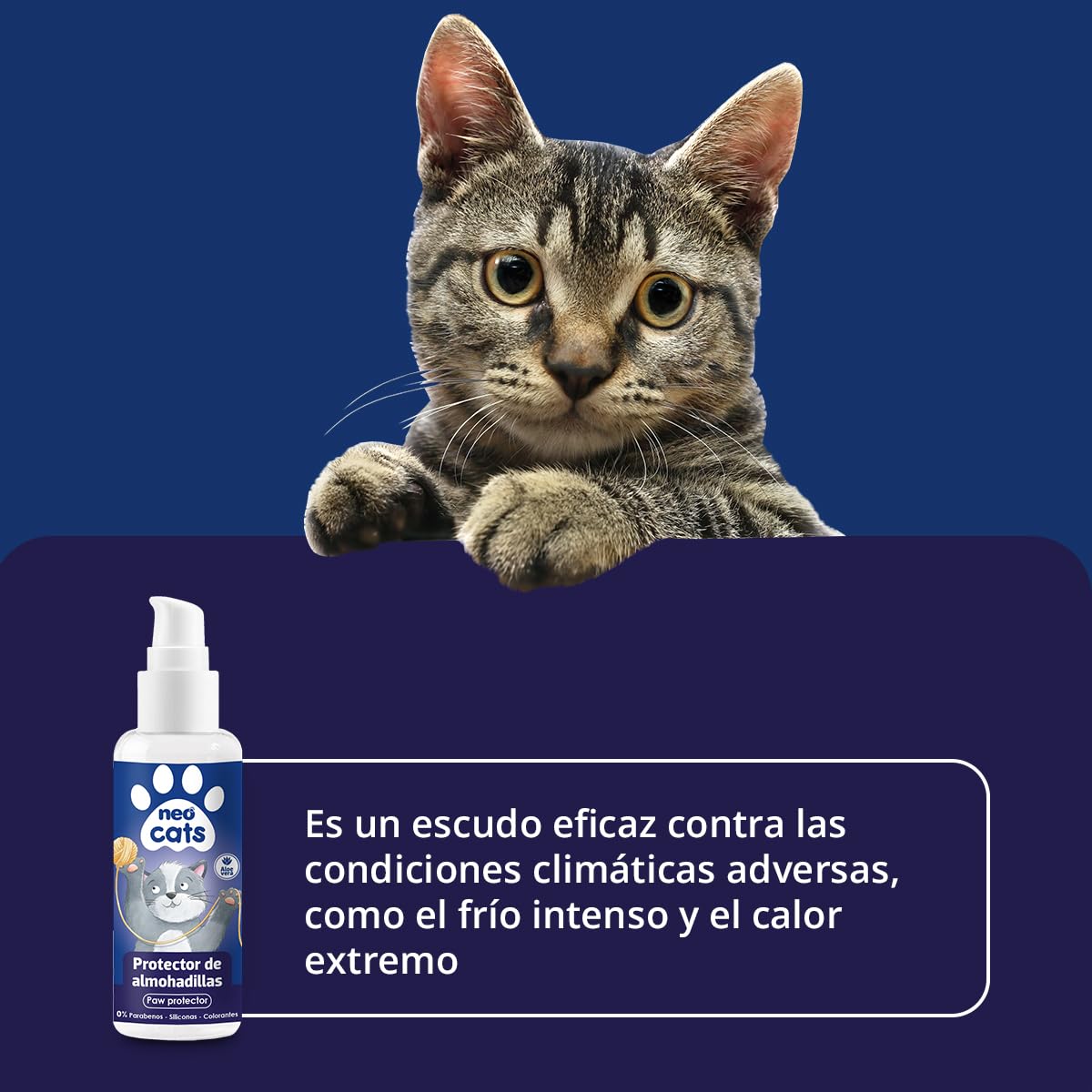 Gel Protector de Almohadillas para Gato con Aloe Vera - Previene Grietas y Heridas - Repara e Hidrata - Fórmula con pH Adaptado y Extracto Natural - 60 ml