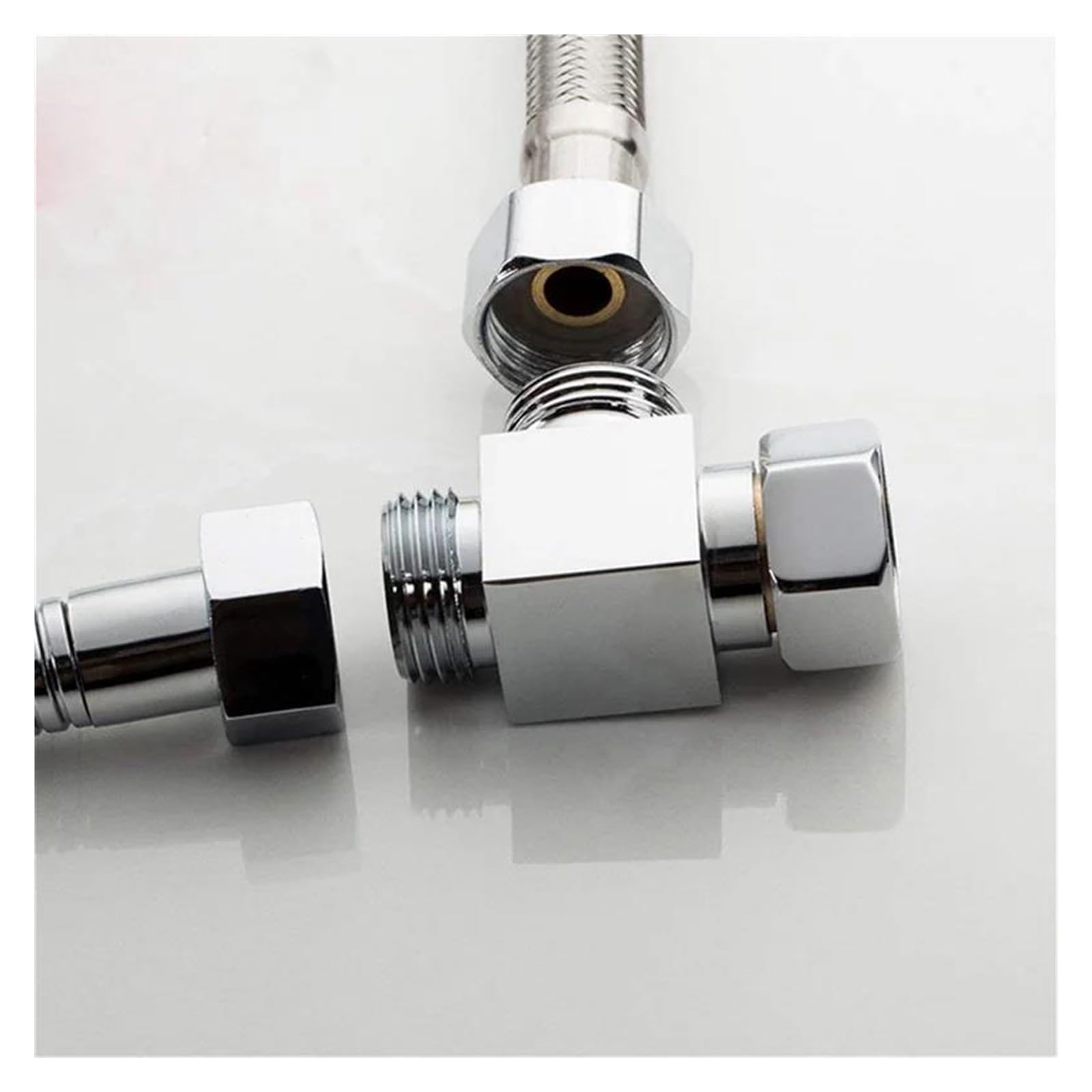 Deviatore a T in ottone per bagno, doccia, bidet, valvola angolare, connettore di ricambio