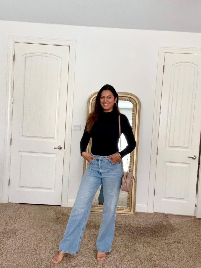 HeyNuts Women's Ultra Soft Long Sleeve Mock Turtleneck Bodysuit, Slimming Fit Tops Basic Tee - Image 6