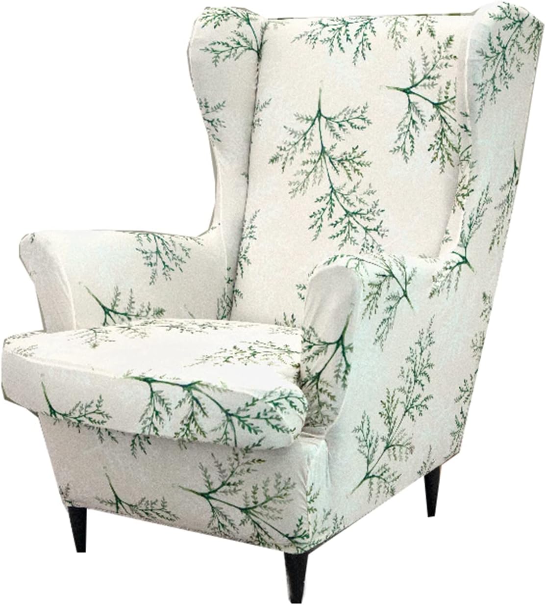 COMGAS Wing Chair Slipcovers,Stretch Wingback Chair Slipcover 2-Piece Sofa Cover Spandex Printing Wingback Armchair Slipcovers Furniture Protector for Living Room-20