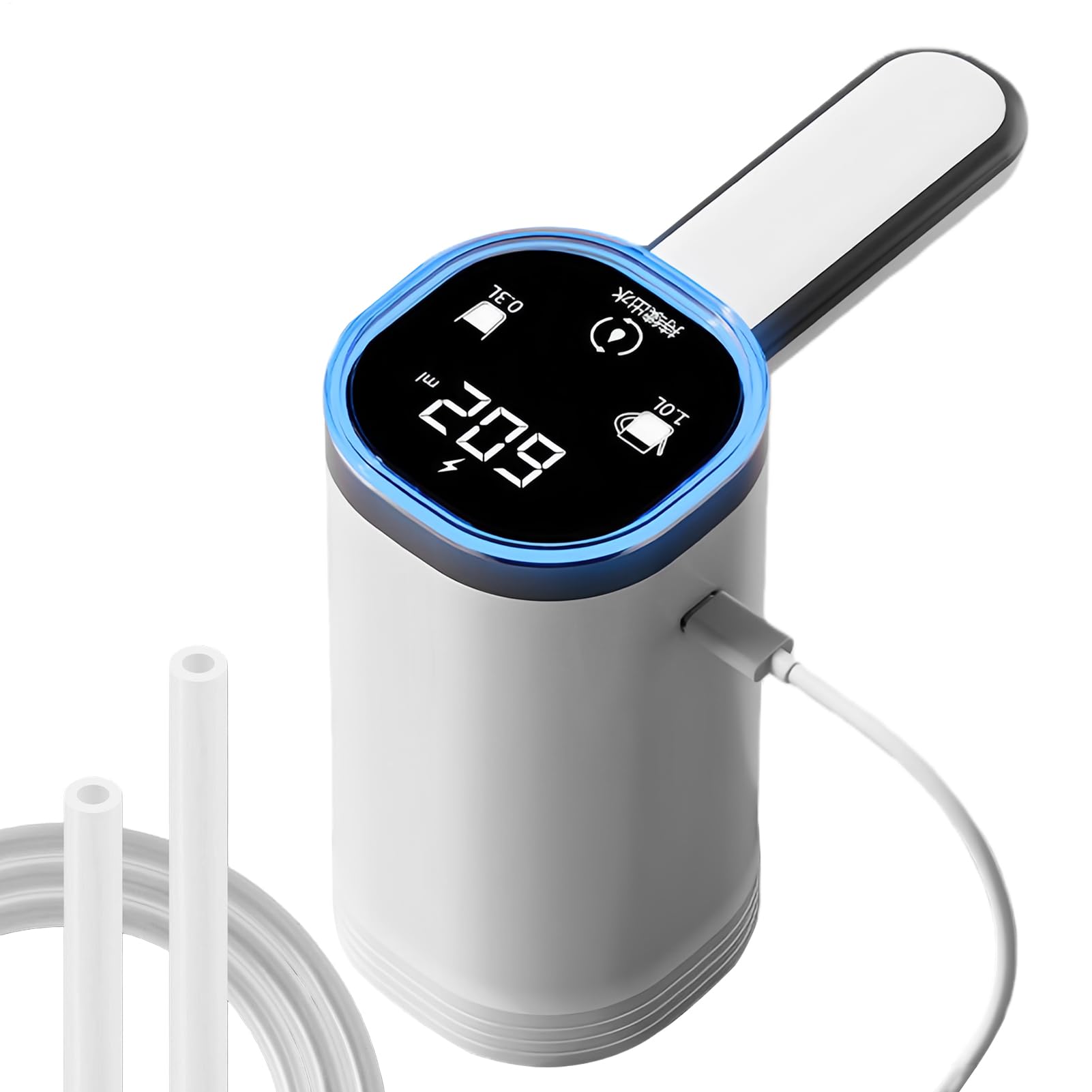 Electric Water Bottle Pump - Automatic Drinking Water Dispenser | Electric Water Tap Pump with 2 Adapters for 2 to 5 Gallon Bottles, Jugs and Carafes, Dispenser