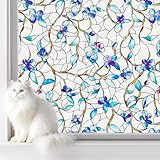 SOMWISE Frosted Glass Window Frosting Film Window Privacy Film One Way Privacy Windows Clings Static Cling Home Room Bathroom Spring Decor Car Decorations Tint Door Cover Renter Friendly Stickers