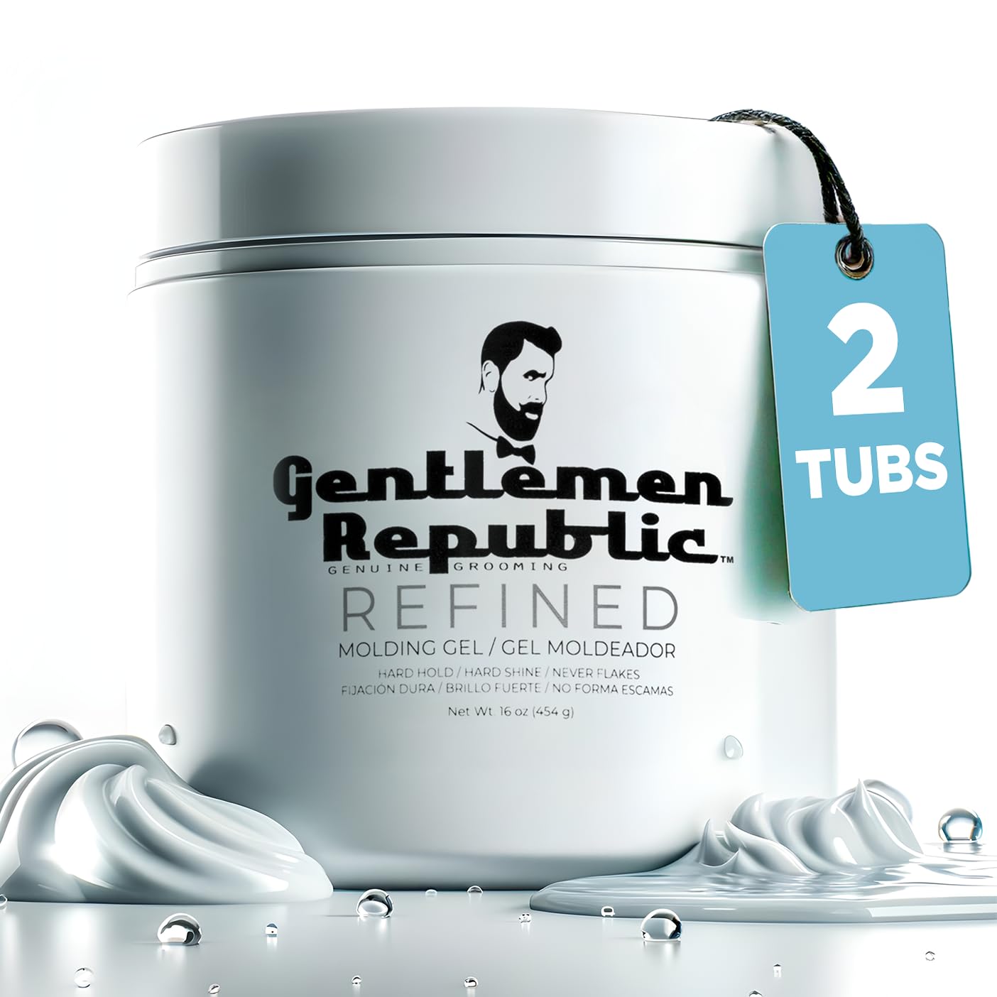 Gentlemen Republic Refined Hair Gel for Men 16oz (2pk)