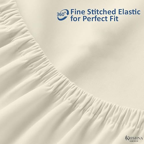 Miniatura 6 de Juego de sábanas de 600 hilos 100% algodón egipcio, juego de sábanas tamaño Queen, juego de sábanas de 4 piezas, sábanas Queen de 15 pulgadas de