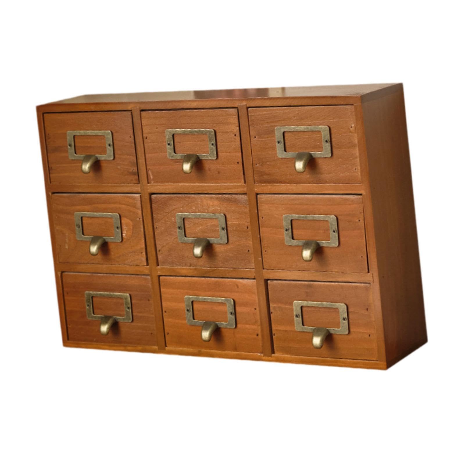 Cassettiera da tavolo vintage in legno, organizer per cassetti da ufficio, per soggiorno, utilizzabile a lungo, cassettiera da tavolo in legno,