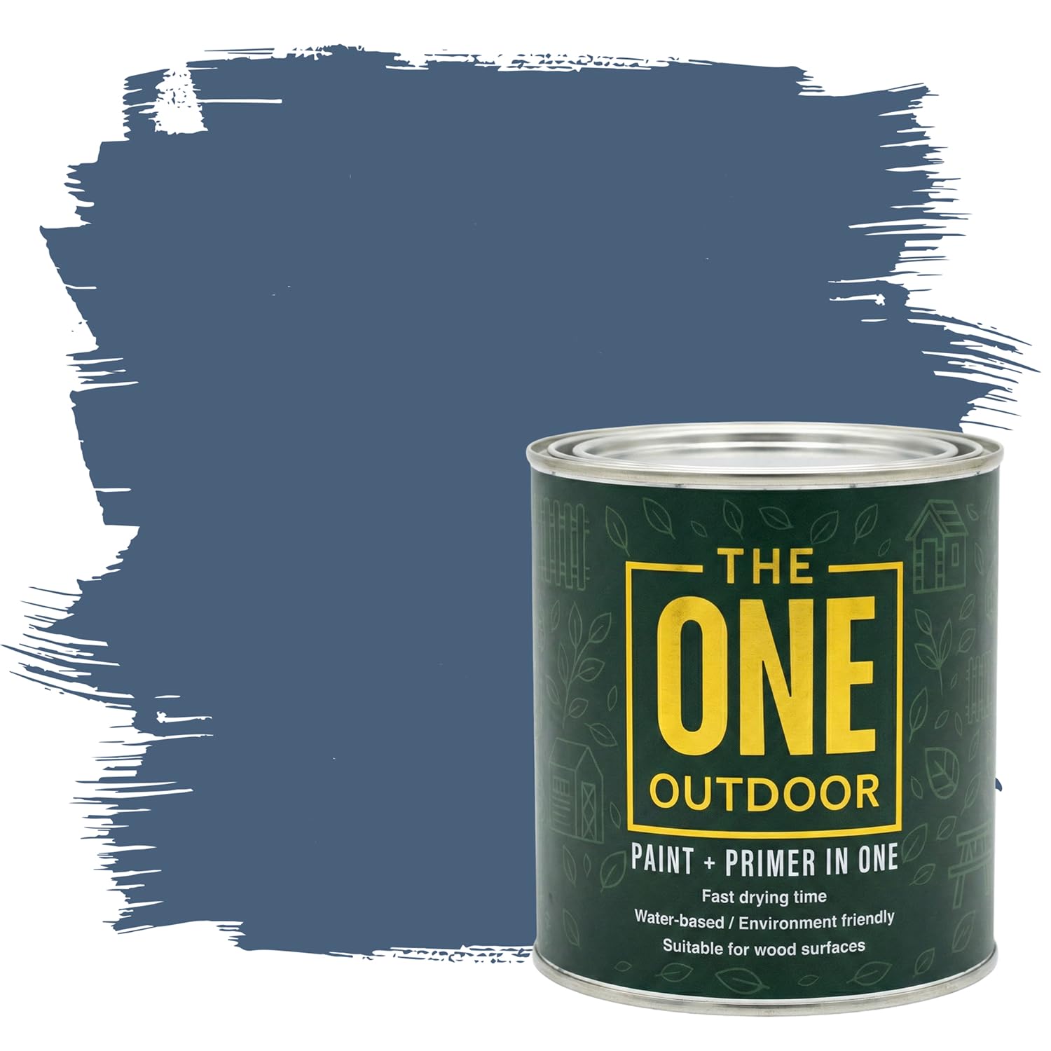 THE ONE Outdoor Paint - Blue, 2.5 Litre | Durable Exterior Paint for Wood, Metal & Masonry | Weather Resistant Finish