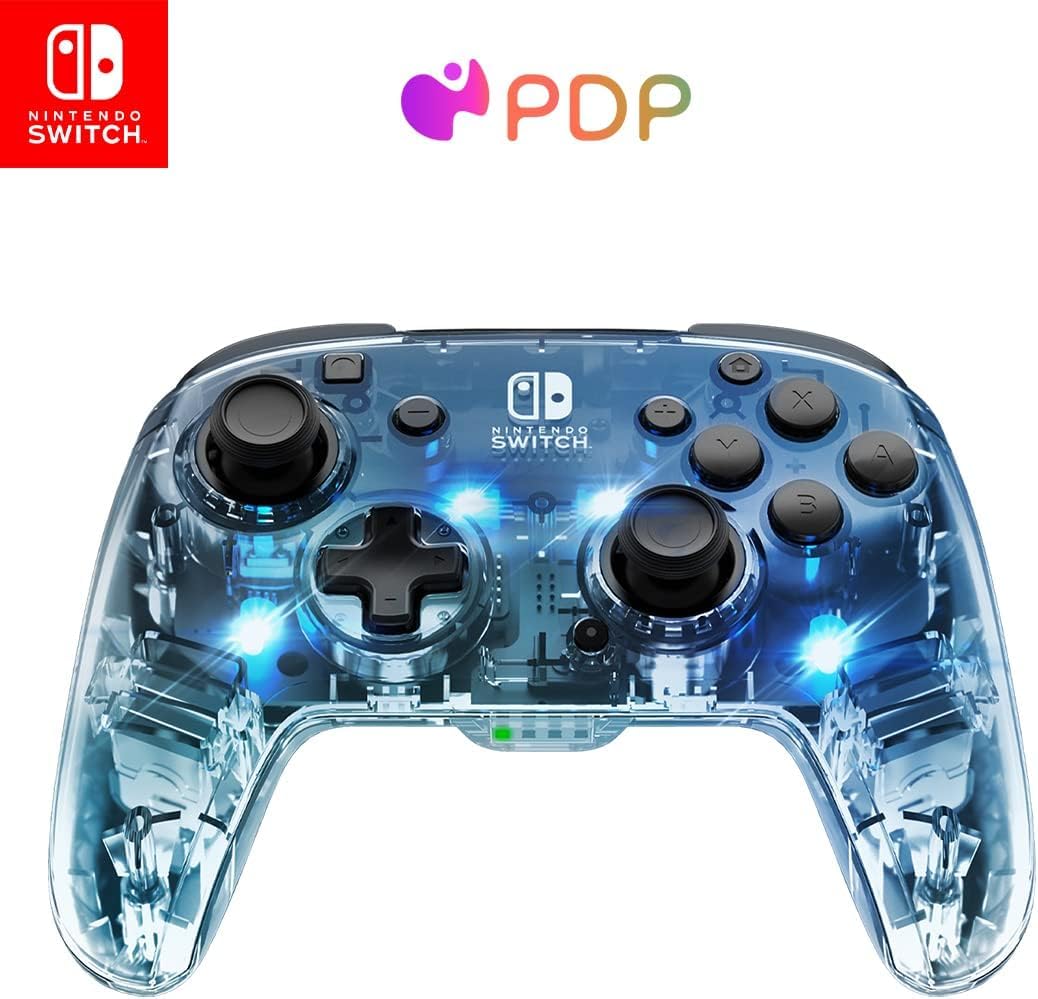PDP Afterglow Deluxe+ Audio Wireless Controller per Nintendo Switch, Prismatic + Nintendo - Console Nintendo Switch Lite Corallo - schermo LCD 5,5" - 32GB
