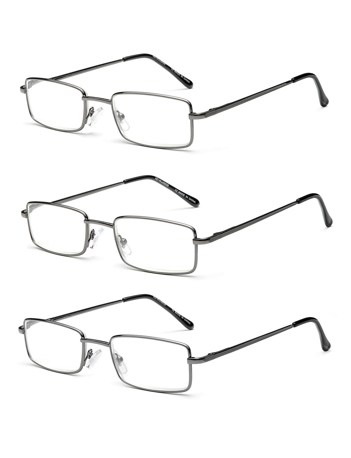 OuShiun 3-Pack Mens Reading Glasses Blue Light Blocking