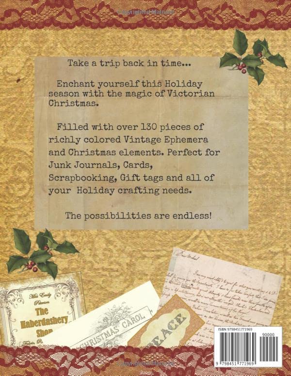 Victorian Christmas Ephemera: A Christmas Themed Collection of Authentic Ephemera for Junk Journals , Decoupage, Scrapbooking, Card Making, Collage, and other Mixed Media Crafts - Image 2