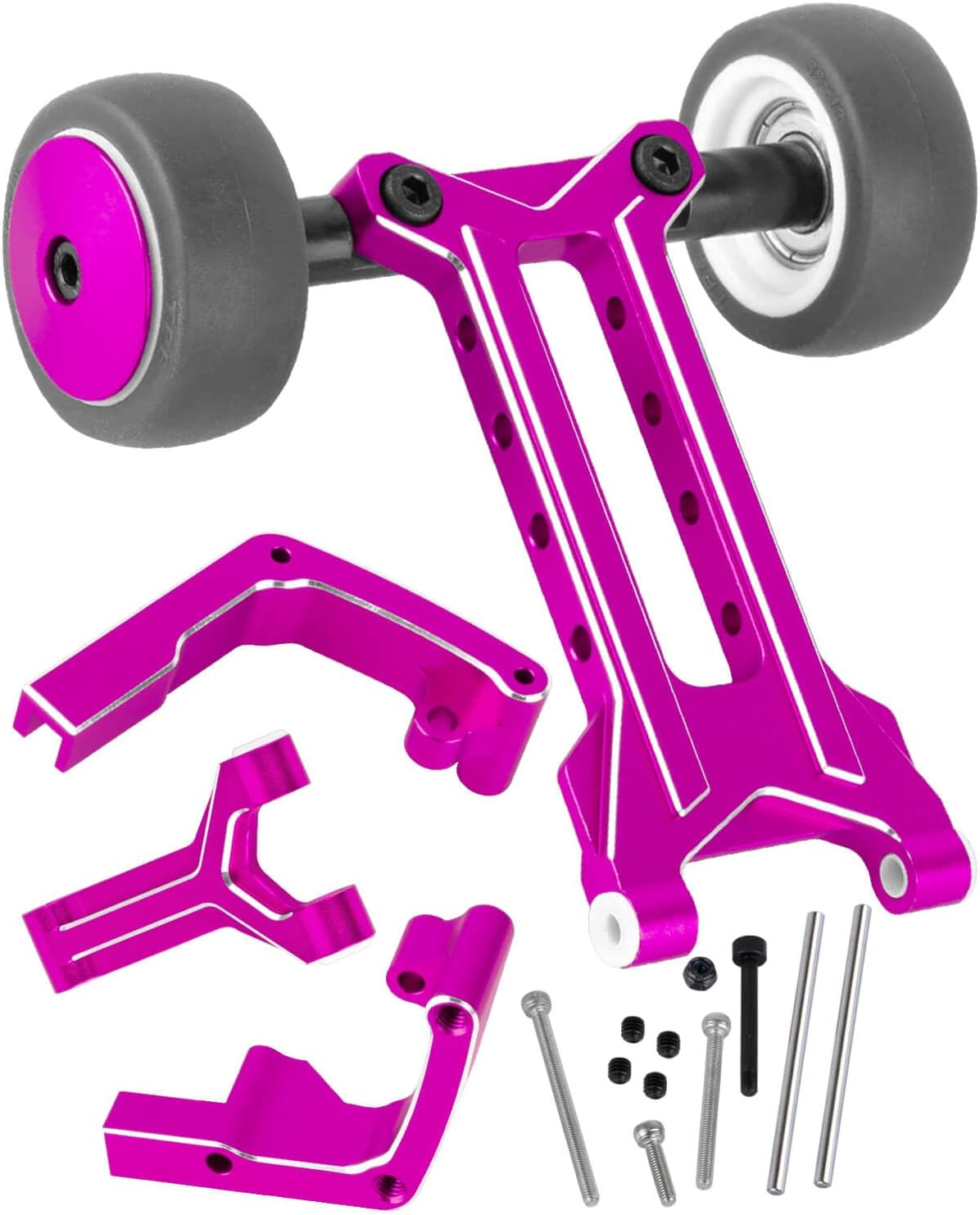 RC Wheelie Bar Kit Upgrades Part for 1/10 Slash 2WD Rustler 2WD Bandit 2WD,Aluminum Wheelie Bar Set Hops Up,Navy Blue