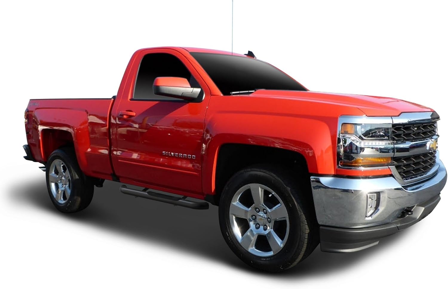 Running Boards Fit 1999-2018 Chevy Silverado/GMC Sierra 1500 Regular Cab | 1999-2019 Silverado/Sierra 2500/3500 Regular Cab (Exclude C/K Classic) 3" Step Rails Side Steps Nerf Bars