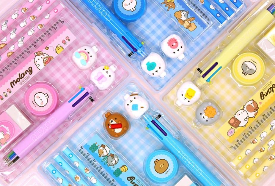 Amazon | 【RS公式】モラン Molang 文房具セット 8点 女の子 文房具